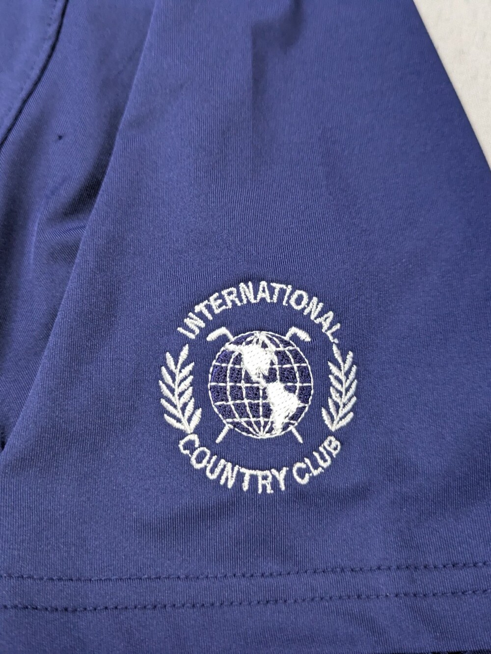 Holderness Bourne Tailored Fit Golf Polo Shirt Blue L International Country Club - Picture 5 of 8